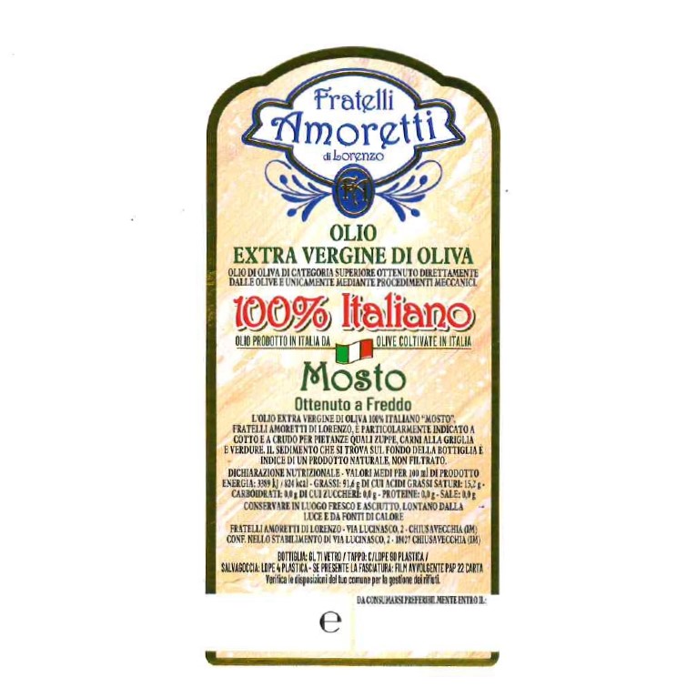 OLIO EXTRA VERGINE DI OLIVA 100% ITALIANO NON FILTRATO | BOTTIGLIA ARA1L - immagine 3