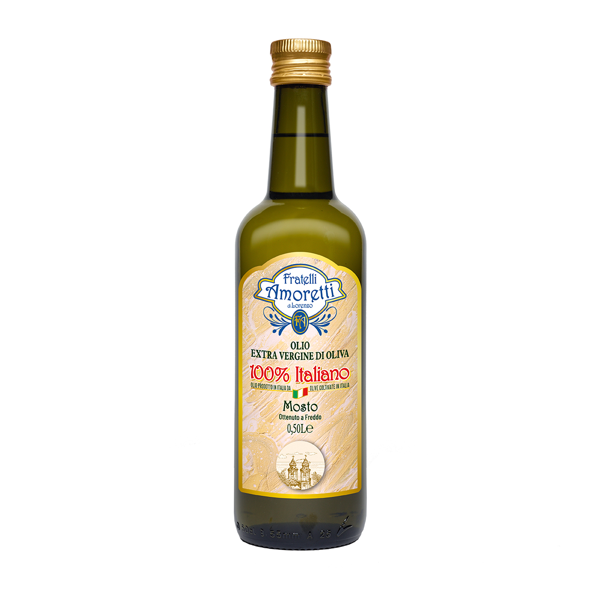 Olio Extra Vergine di Oliva 100% Italiano NON FILTRATO | Bottiglia ARA 0,500 L
