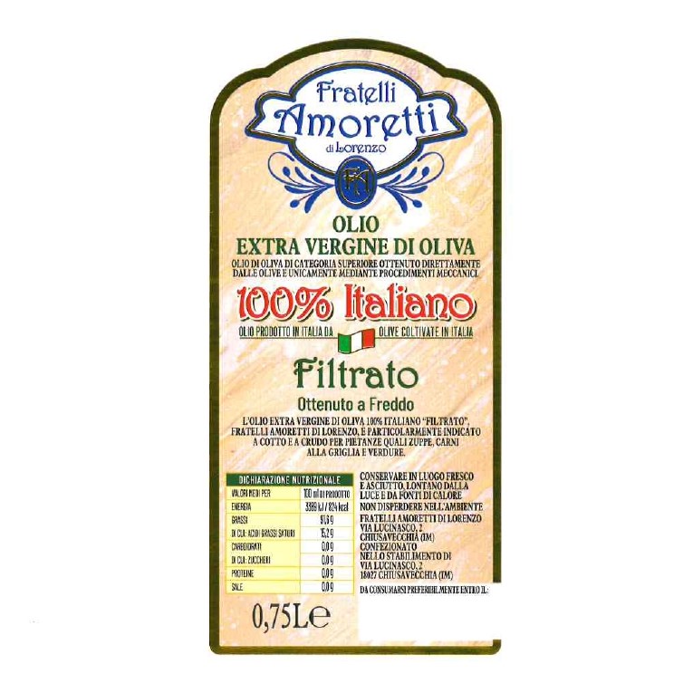 OLIO EXTRA VERGINE DI OLIVA 100% ITALIANO FILTRATO |BOTTIGLIA 0,750 L - immagine 3